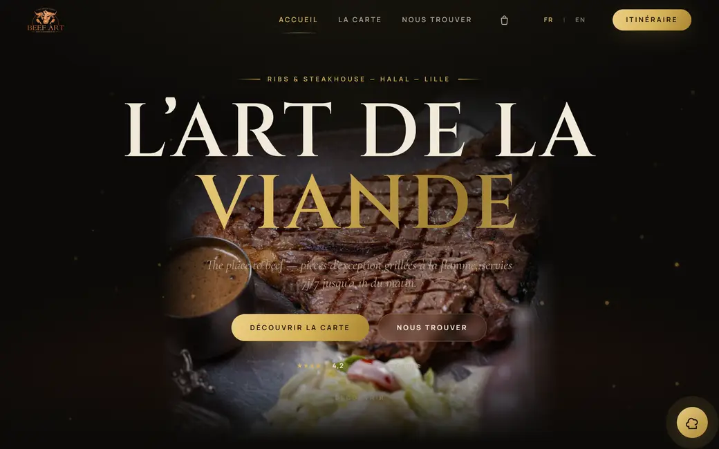 Aperçu du site BEEF ART
