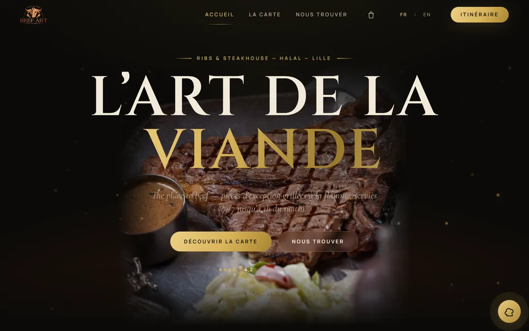 Aperçu du site BEEF ART