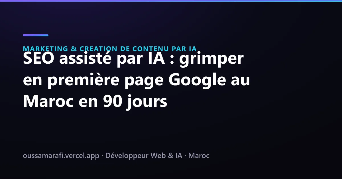 صورة المقال: تحسين محركات البحث بمساعدة الذكاء الاصطناعي: تصدّر صفحة Google الأولى بالمغرب في 90 يومًا